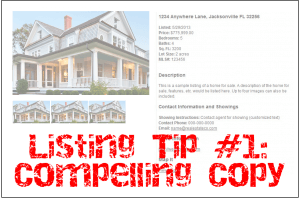 Listing Tip #1: Make Your Description Compelling