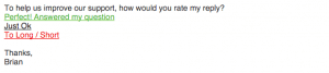 Customer Support Survey